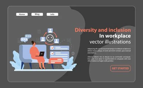 Modern virtual workspace dynamics. Flat vector illustration 库存插图