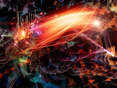 Modern Virtual World Illustrazione stock