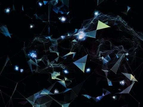 Modern Virtual World 库存插图