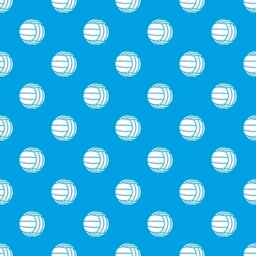 Modern volleyball pattern vector seamless blue Stock Illustration