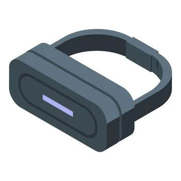 Modern vr glasses showing loading bar icon isometric view Stock Illustration