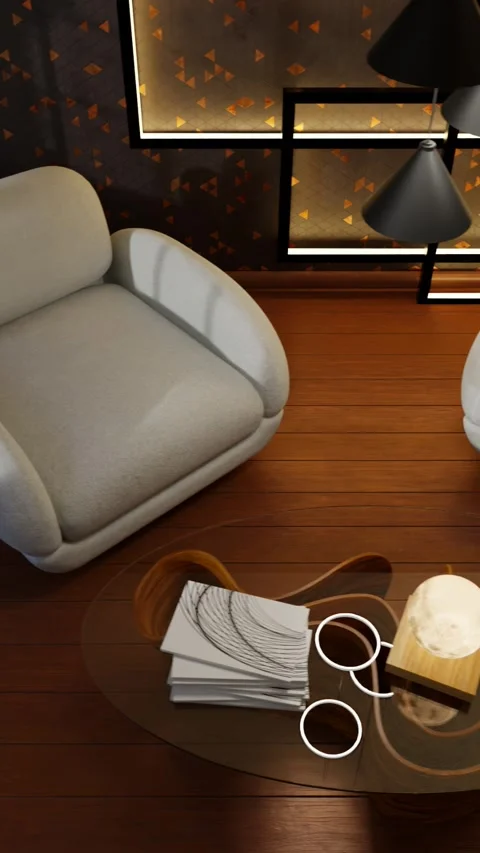 Modern waiting room interior Video stock 256611111