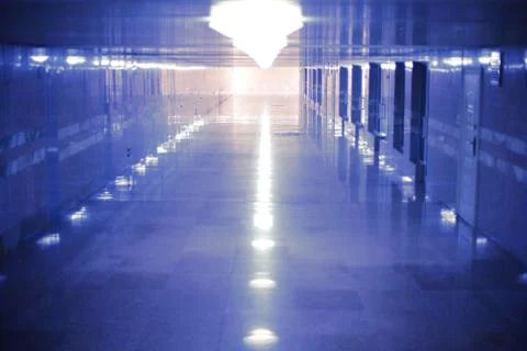 Modern walkway interior Stock Photos