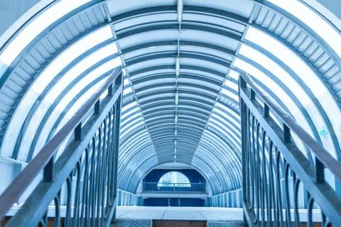 Modern walkway interior Stock Photos