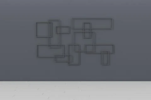 Modern wall. 3D rendering. Stock Illustration