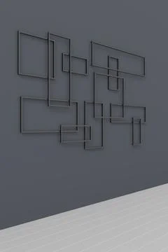 Modern wall. 3D rendering. Stock Illustration