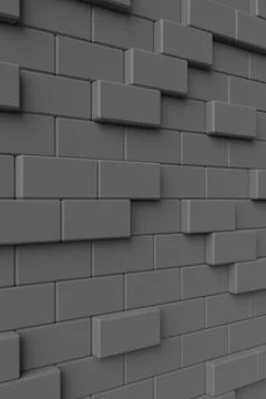 Modern wall. 3D rendering. Stock Illustration