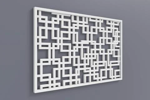 Modern wall. 3D rendering. Stock Illustration