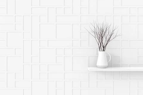 Modern wall design. 3D rendering. Stock Illustration