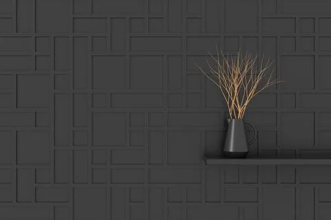 Modern wall design. 3D rendering. 库存插图