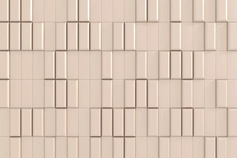 Modern wall design. Abstract background of rectangle. 3D rendering. Illustrazione stock
