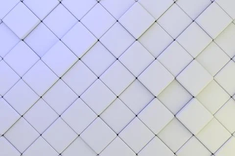 Modern wall design. Abstract background of rectangle. 3D rendering. Stock Illustration