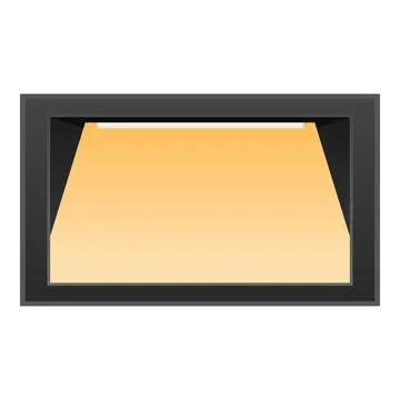 Modern wall lamp illuminating with warm light Stock Illustration