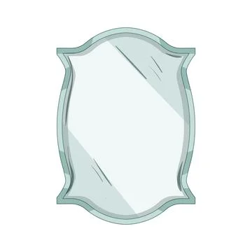 Modern wall mirror cartoon vector illustration Illustrazione stock