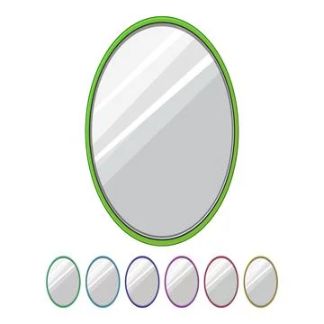 Modern wall mirror cartoon vector graphic Stock Illustration