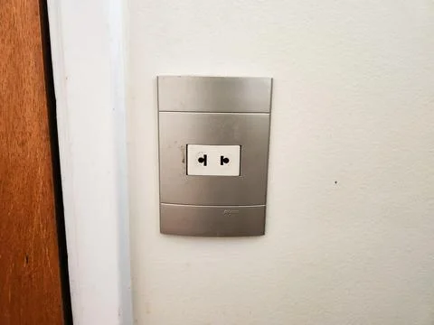 Modern wall outlet Stock Photos