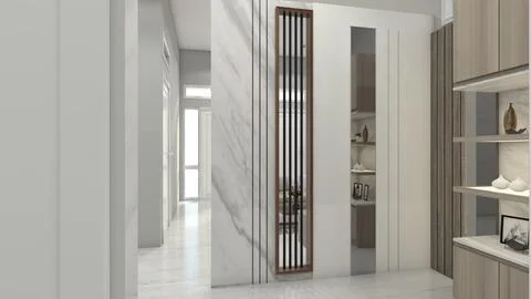 Modern Wall Panel Partition for Interior Living Room Ilustración de archivo