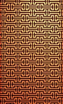 Modern wall pattern on orange brick Stock Photos