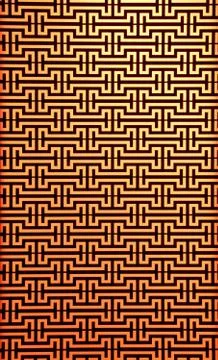 Modern wall pattern on orange brick Stock Photos