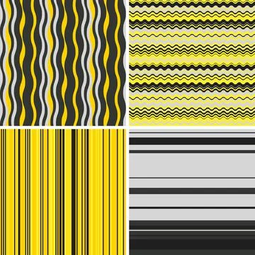 Modern wallpaper set with bold abstract patterns, fluid geometry, and rich co Stockillustratie