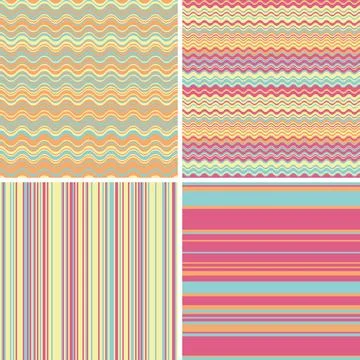 Modern wallpaper set with bold abstract patterns, fluid geometry, and rich co Stockillustratie
