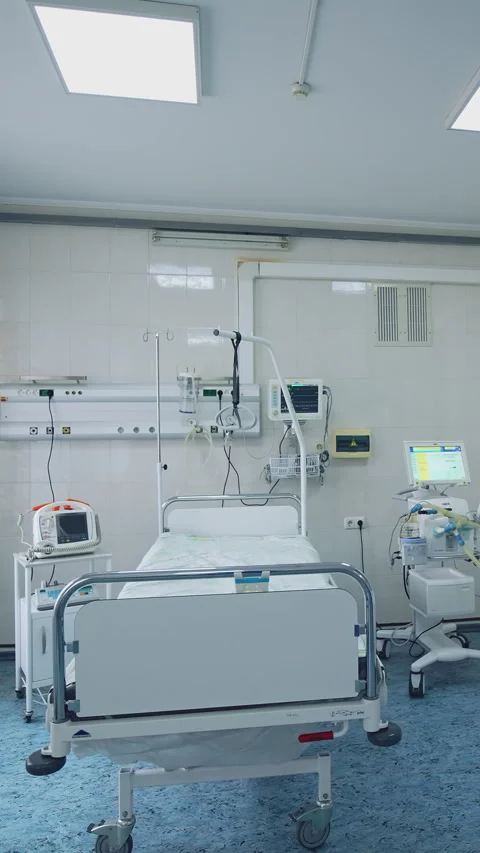 Modern ward of intensive care unit.  Stock Footage 301973728