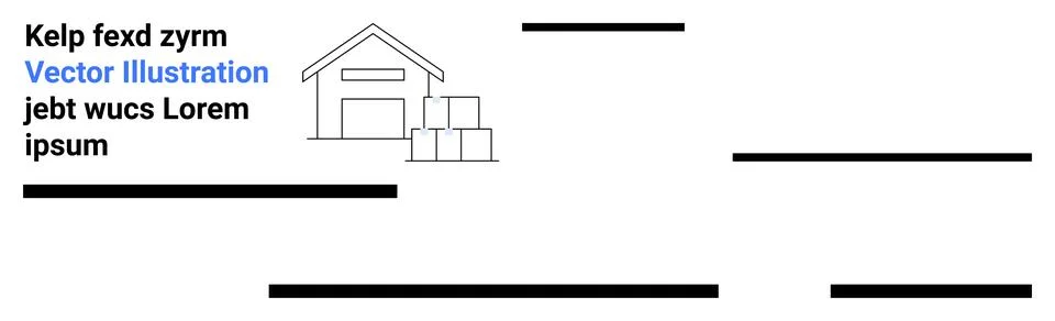 Modern Warehouse with Boxes for Logistics and Storage Solutions イラスト素材
