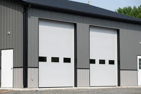 Modern warehouse door Stock Photos