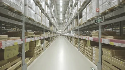Modern warehouse Stock Footage 152960598