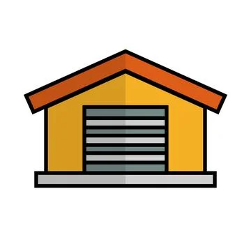 Modern warehouse icon. Storage. Vector. Stock Illustration
