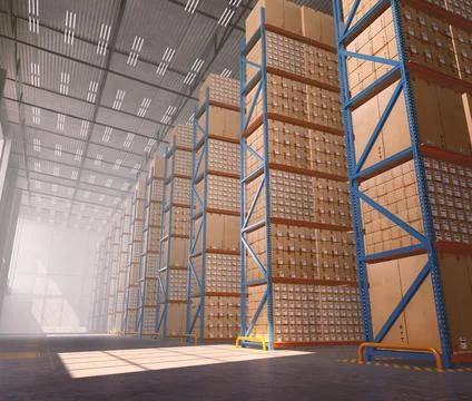 Modern Warehouse Interior Illustrazione stock