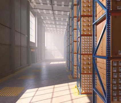 Modern Warehouse Interior Illustrazione stock