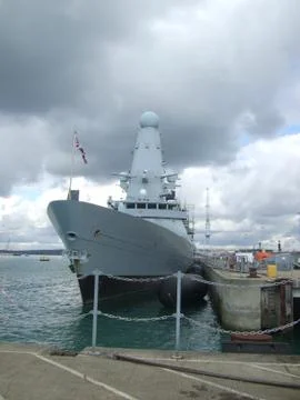 Modern warship Stock Photos