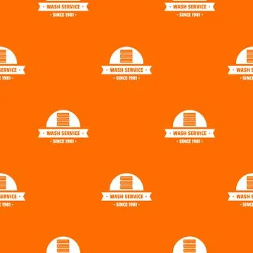 Modern wash service pattern vector orange 库存插图