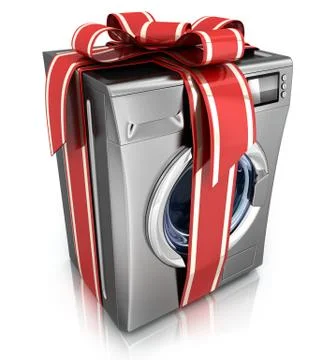 Modern washer on white background (done in 3d) Stock Illustration