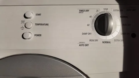 Modern Washing Machine Control Panel with Settings and Knobs Stock Footage 263928028
