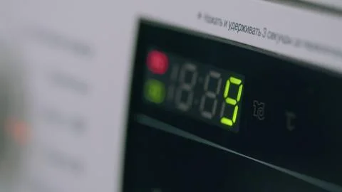 The Modern Washing Machine Control Panel operates with advanced technology for e Foto stock