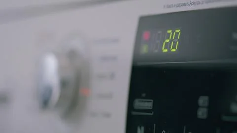 The Modern Washing Machine Display features a Timer for enhanced user control an Stock-Fotos