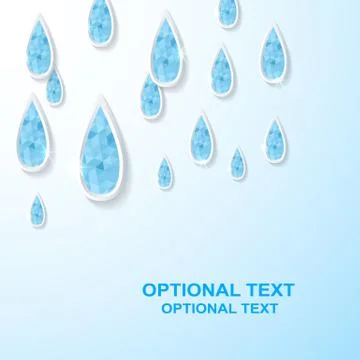 Modern water droplets Stock Illustration