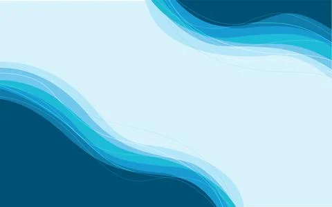 Modern wave abstract background with blue shape. Stock Illustration