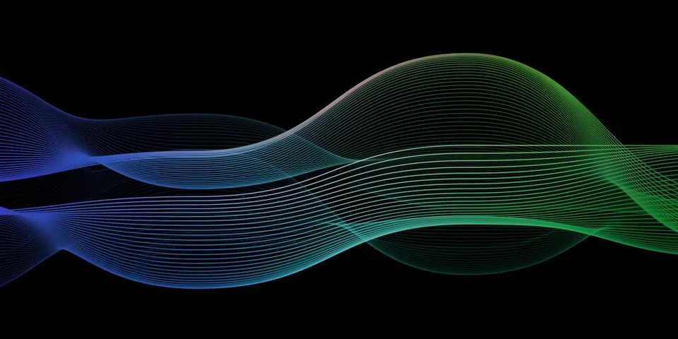 Modern Wave Aesthetics Stock Illustration