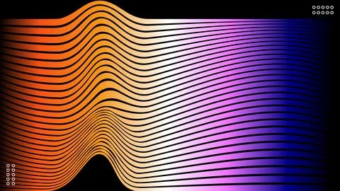 Modern Waves Line Gradient Banner Background with Orange White Purple and B.. Stockillustratie