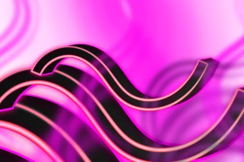 Modern wavy with 3d lines creative with pink color vector background design イラスト素材