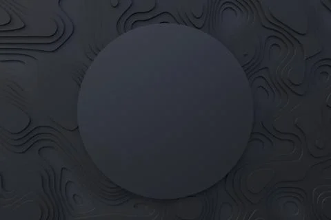 Modern wavy black background for texture. Repeated and circular geometric shapes Stock Illustration