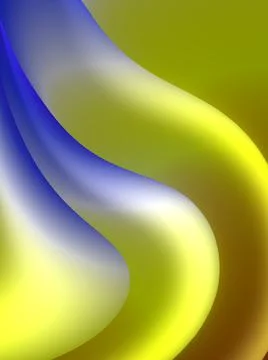 Modern wavy curved shapes digital illustration. Abstract 3d rendering background Illustrazione stock