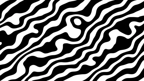 Modern wavy liquefy seamless pattern of abstract fluid lines background Stock Footage 285993105
