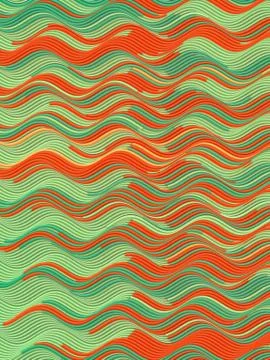 Modern wavy pattern with horizontal colored lines 3d rendering concept design Stock Illustration