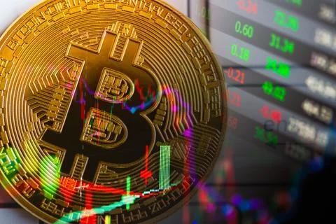 Modern way of exchange. Bitcoin is convenient payment in global economy mar.. Stock Photos