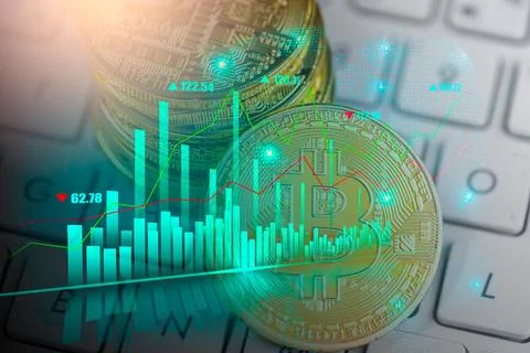 Modern way of exchange. Bitcoin is convenient payment in global economy mar.. Stock Photos