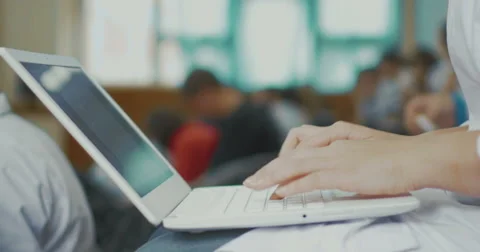 Modern way in taking notes of lecture Stock Footage 52375853